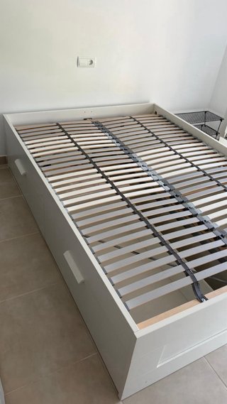Cama 140x200 con almacenaje y somier