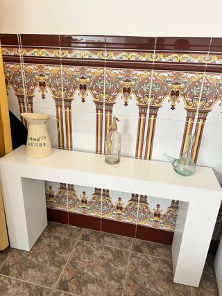 Mueble recibidor blanco