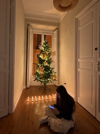 Árbol de Navidad 2.10m con Luces y Decoración