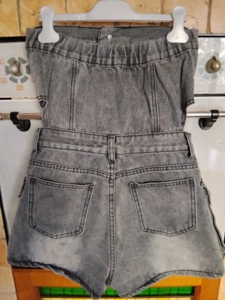 Tuta corta in denim Monique tg M