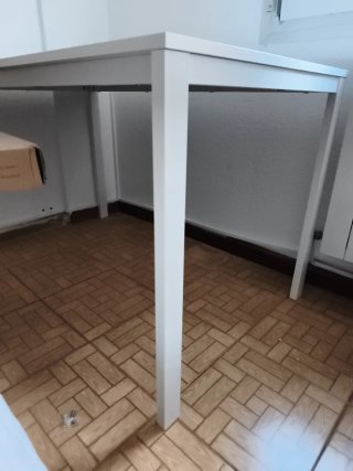 Mesa de comedor blanca 125x74 cm