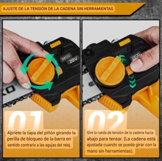 Motosierra Eléctrica Recargable (2 Baterías) DEKO