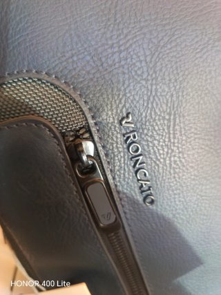 Tracolla Roncato similpelle e nylon blu