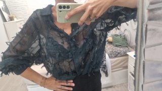 Camisa Zara verde talla única