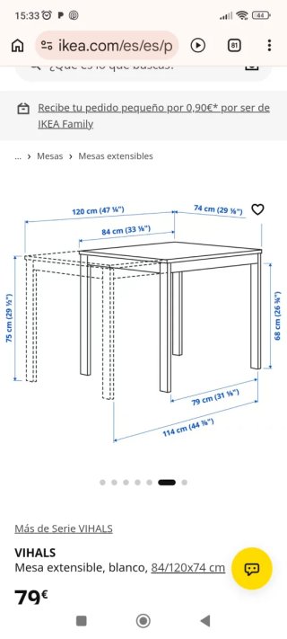 Mesa Ikea Vihals Blanca