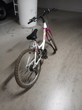 Bicicleta Denbike 24 Blanca y Rosa