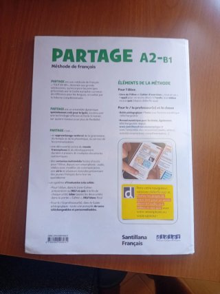 PARTAGE A2/B1 LIVRE+CAHIER
