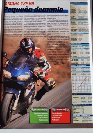 Yamaha R6 Azul y Dorado