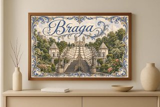 Mural azulejos cerámicos Bom Jesus do Monte 45x30