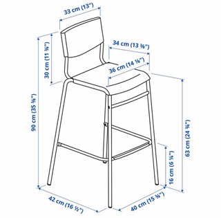 Pack 2 Taburetes Altos IKEA STIG / URGE VENDER
