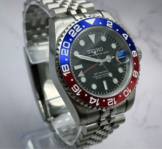 Seiko Mod GMT Pepsi NH34 40mm Automático