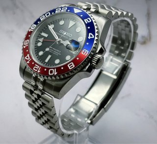 Seiko Mod GMT Pepsi NH34 40mm Automático