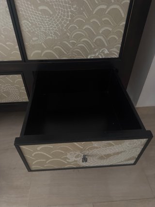 Armario Oriental Beige y Negro