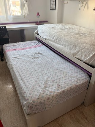 Mesa, Cama Nido Juvenil, Lámpara y Silla