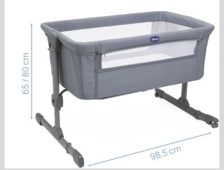 Cuna colecho Chicco gris