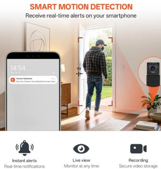 Mini Telecamera WiFi da Interno con rilevamento