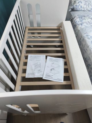 Cuna de colecho blanca de madera, marca micuna