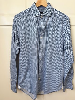 Camisa Cortefiel cuadros azul