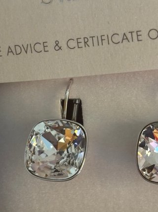 Pendientes Swarovski Cristales Cuadrados