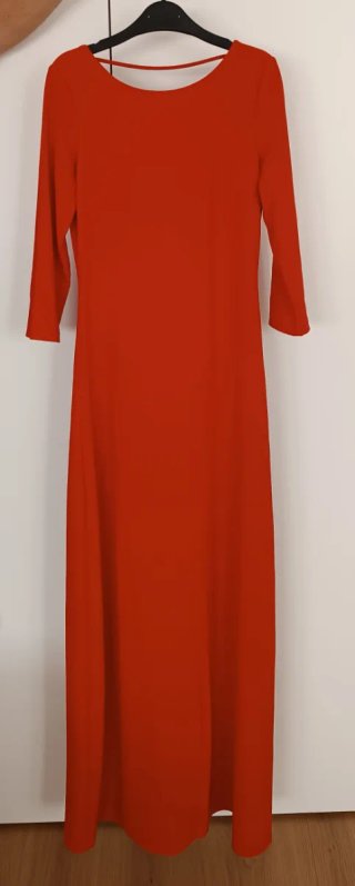 Vestido largo invitada fiesta boda rojo