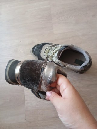 Zapatillas deportivas mujer beige y gris