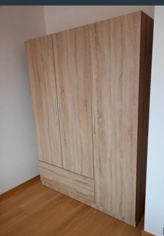 Armario Blanco 4 Puertas y 2 Cajones
