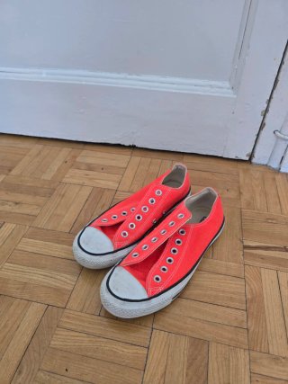 Converse Naranja Sin Cordones