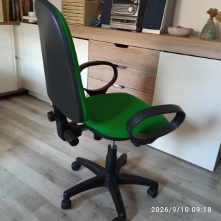 Silla giratoria de escritorio verde