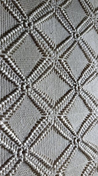 Colcha ganchillo 150x200 cm beige
