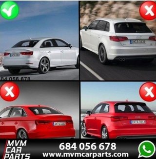Difusor trasero Audi A3 8V Sedan look S3