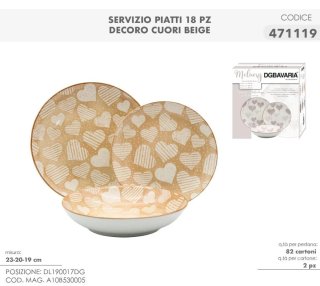 Servizio Piatti 18pz DGBavaria Slice Crema