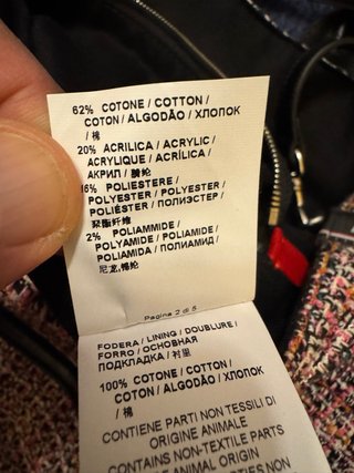 Borsa PINKO Bag Tweed Vera Pelle Made in Italy