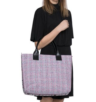 Borsa PINKO Bag Tweed Vera Pelle Made in Italy