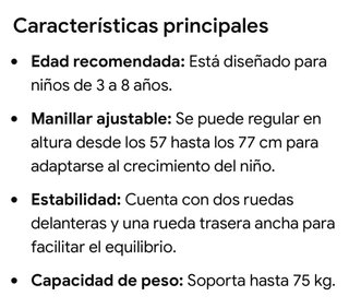 Patinete infantil 3 ruedas