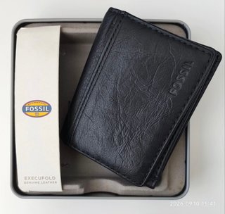 Cartera Fossil Execufold Piel Negra
