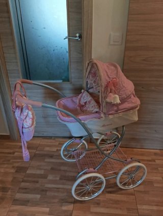 Cochecito de muñecas Martina rosa