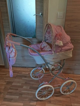 Cochecito de muñecas Martina rosa