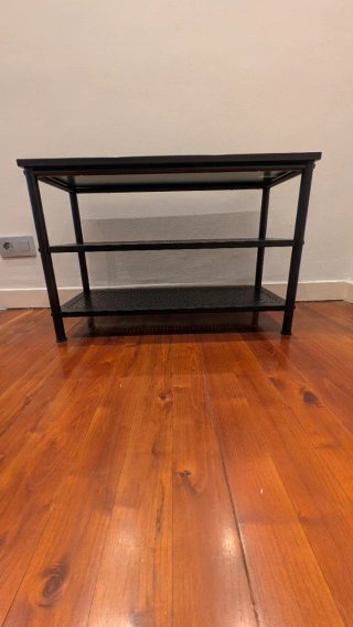 Banco Zapatero Nipasen Ikea Negro (con dos baldas)