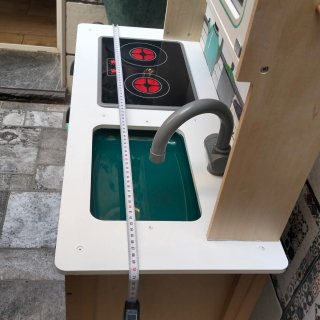 Cocinita de madera para niños con sonido y luz