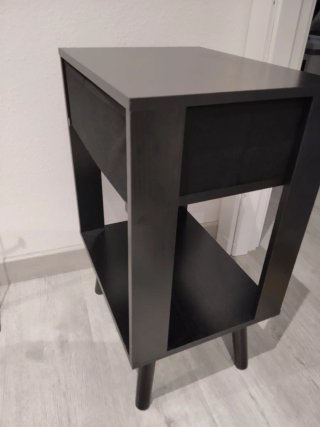 Mesa auxiliar negra 40x30