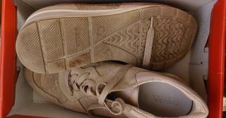 Zapatillas Geox Beige y Doradas Talla 40