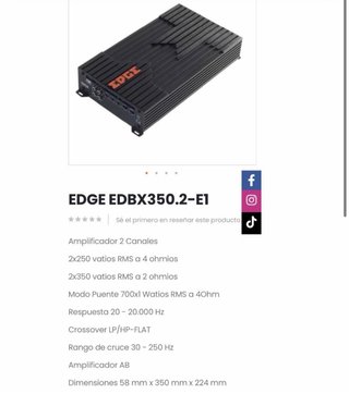 EDGE EDBX350.2-E1 Amplificador 2 Canales