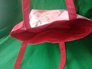 Bolso de tela con estampado de mariposas