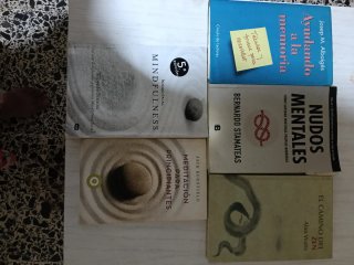 5 libros de meditación, mindfullnes, memoria....
