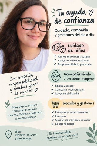 Cuidado de niños, mayores y recados | Vilanova.