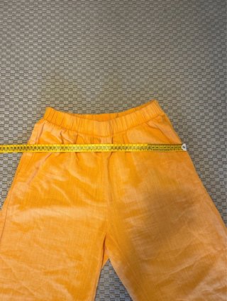 Pantalones anchos Bershka naranja lino