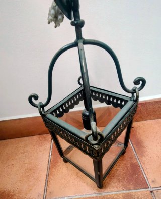 Farol de forja con cristal