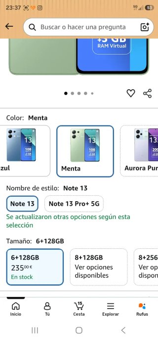 Xiaomi Redmi Note 13 4G Verde 128GB