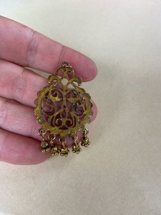 Ciondolo vintage oro e turchese