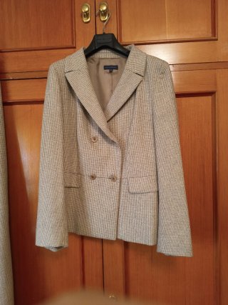 Traje Adolfo Dominguez Lana Mujer Beige/Marrón